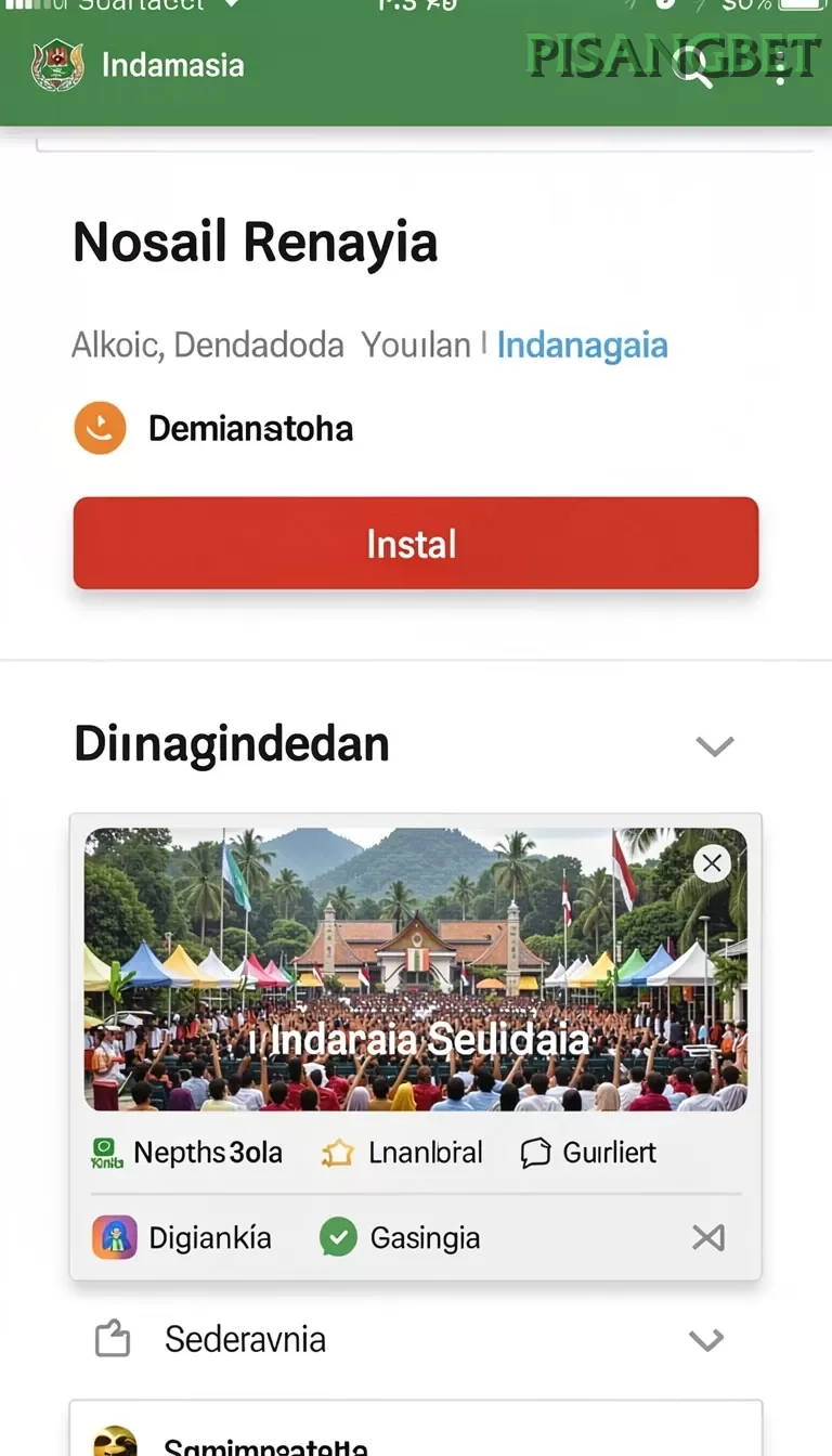 Cuplikan layar menu unduhan pisangbet untuk perangkat Android